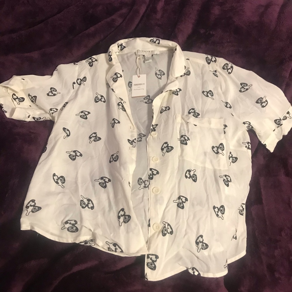 Telephone button up shirt!